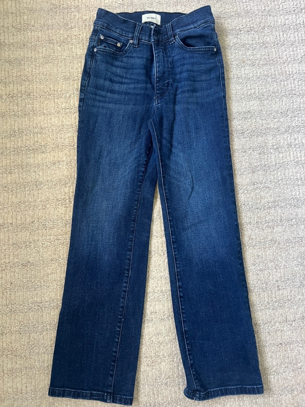 DL1961 Women's Straight-Leg Jeans in Deep Indigo